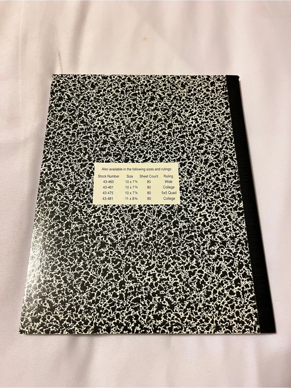 National Brand Composition Notebook College Ruled 80 Sheets Black White 10x7.8